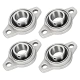 4 Stück Stehlager Gehäuselager, 20mm Innendurchmesser Zinklegierung Wellenlager, Rhombische Flansch Lager Kugellager Lagerblock für 3D Drucker, Förderanlagen und Industriemaschinen
