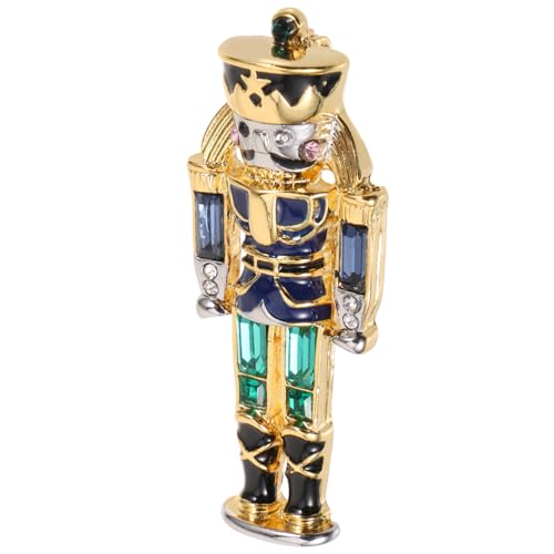 Broche Casse-noisette en métal style soldat chic pour veste