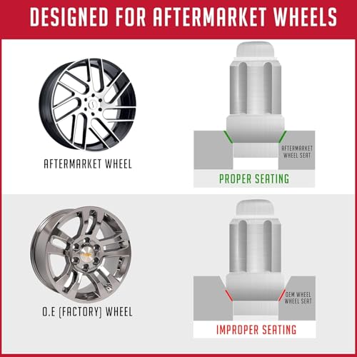 Image of Wheel Accessories Parts 24 Pcs M14 x 2 14 x 2 Thread ET Bulge Acorn (Extra Thread for Spacers) 1.00 inch Long Lug Nuts Bright Zinc 3 /4 inch 19mm Hex Fits 2003-14 Ford Expedition Lincoln Navigator 2004-14 F150