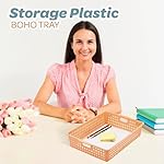 4E's Novelty 6 Pack Classroom Paper Baskets, Organizing Desk Boho Tray for A4 Papers, Classroom Storage Plastic Paper Bins, Fun Turn In Trays for Teachers and Students, Office Desk Room Trays - Image 2
