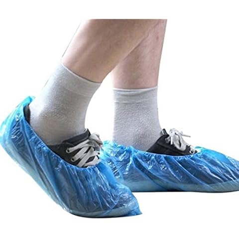 Persdico Blue Plastic Disposable Shoe Covers Rain Outdoor Carpet Waterproof Shoe Cover Overshoes Protector Women Men Shoes Cover Cover