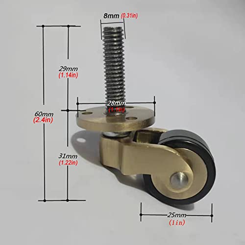 Roulettes pivotantes rétro pour déplacer une chaise ou une table basse - 3
