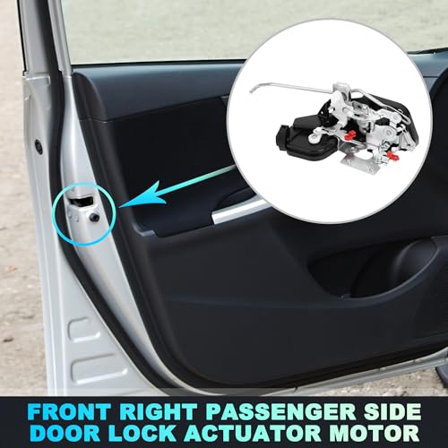 Image of X AUTOHAUX Replacement Front Right Passenger Side Power Door Lock Actuator Motor for Kia Sportage 2005-2010 Door Latch Actuator Assembly Replace No.813211F010 /813211F020 Black