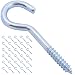 Shells 30PCS Silver Color Zinc Plated 2.18 Inches Metal Cup Hooks Round End Screw Hooks Self-tapping Screws Hooks