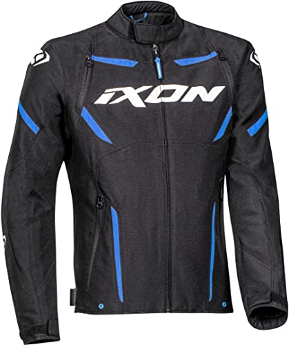 Ixon Striker Motorrad Motorrad Textiljacke (Black/Blue,L)