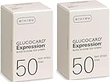 ARKRAY GLUCOCARD Expression Blood Glucose Test Strips, No Coding, 100 Test Strips (2 Boxes of 50)