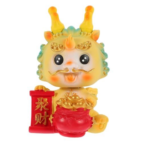 FUTUREORYY Muñeca De Dragón Figura De Dragón del Zodíaco para Decoración De Mesa De Dibujos Animados Hogar De Micropaisaje