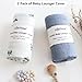 LifeTree Muslin Baby Lounger Cover, Newborn Slipcover Lounger Cover for Boys Girls Infant, Soft Organic Cotton, Cover Only, Blueberries and Mist Blue, 30.7in x 20in