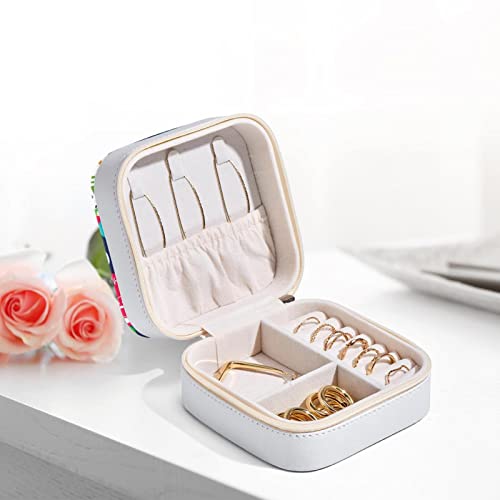 Boîte à bijoux pour bague et collier format compact avec compartiments - 7