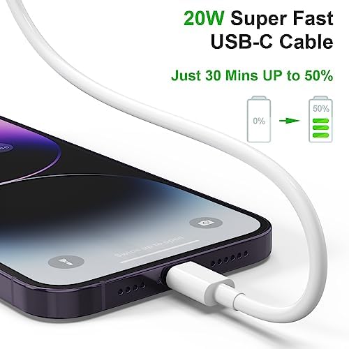 iGENJUN 5 Pack USB C to Lightning Cable [MFi Certified] 6FT iPhone Charger Fast Charging Type c to Lightning Cable iPhone Fast Charger Power Delivery for iPhone 14 13 12 11 Pro Max XR XS X 8 and More