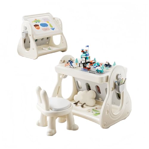 ALIVTAII 2in1 �u���b�N�e�[�u�� �w�K�� ���G���� �f�X�N �m��ߋ� 1�� 2�� 3�� �a���� �v���[���g �ςݖ� �V�� ���@�\ �q�� �� ���� �Ƌ� �M�t�g (�x�[�W��,�e�[�u���ƈ֎q+�ςݖ�140��)