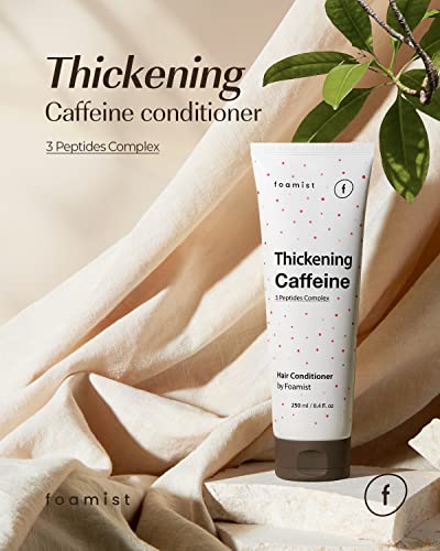Foamist 100% Clean Vegan Scalp & Thickening With Basil Mint And Caffeine 3 Peptides Complex Hair Conditioner For Hair Loss, Thin Hair 250Ml / 8.4 Fl.oz. #TOP1
