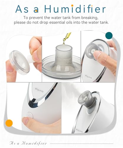 Kingsmile Facial Steamer, 3 in 1 Face Steamer for Facial,Compact NanoSteamer with Aromatherapy,Face Humidifier - Adjustable Nozzle, Warm Mist Steamer for Home SPA, Stainless Steel Skin Kit & Headband — view 5