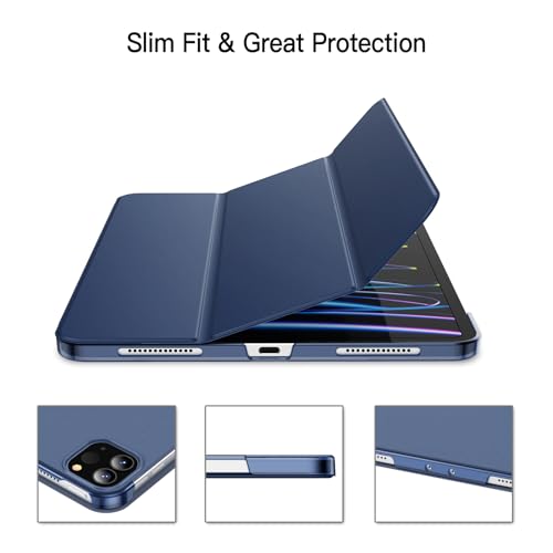 Image of JETech Cover Case for iPad Pro 11-Inch, 2022 /2021 /2020 /2018 Model (4th /3rd /2nd /1st Generation), Compatible with Pencil, Cover Auto Wake /Sleep (Deep Navy)