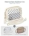PACKISM Fashionable Concert Outfits for Women - Polka Dots Printed Clear Purses for Women Stadium Crossbody, Clear Bag for Stadium Events, Cream White