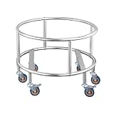 Chariot Isotherme en Acier Inoxydable，Support pour Marmites Professionnelles Chariot Isotherme pour Fûts，Socle Mobile pour Bouteilles de Gaz，Chariot pour Fûts，pour Marmites et Pots de Fleurs Lourds