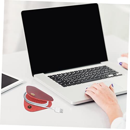 ARTIBETTER 6pcs Cable Organizers de Material de Cuero para Gestión de Cables Bajo Escritorio, Organizador para Auriculares, Enrollador de Cables miniatura 2