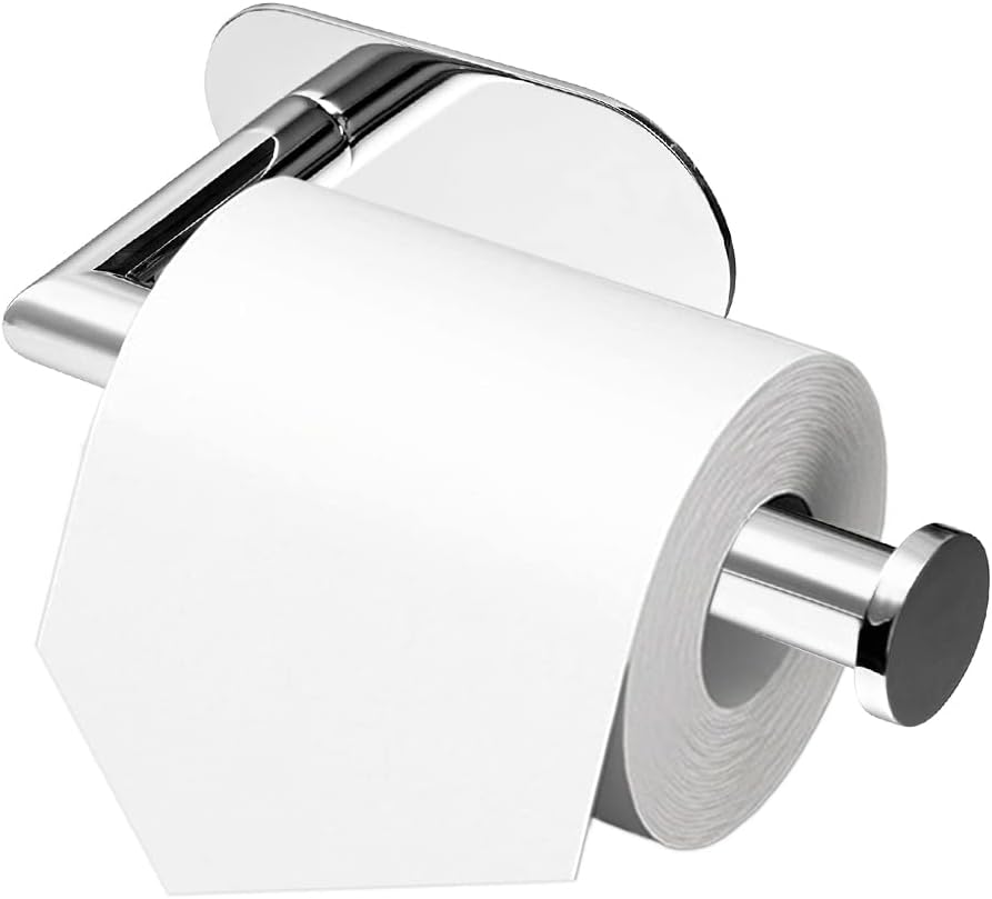 304 Stainless Steel Toilet Roll Holder Wall Mounted silver Set - Self ...
