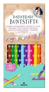 Moses Radierbare Buntstifte Pferde 12 Farben Set
