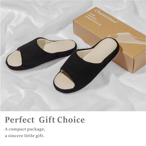 Chantomoo Womens Slipper Memory Foam Comfy Rubber Sole House Bedroom Slipper Slides4