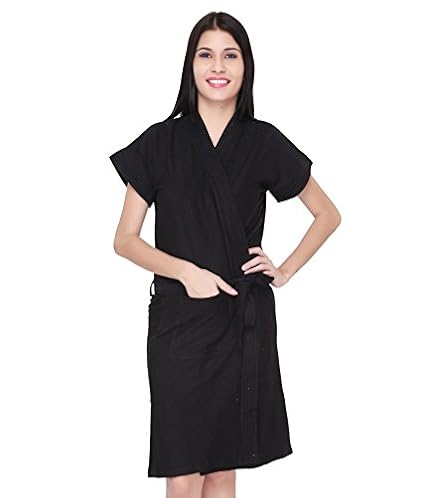 FEELBLUE Cotton Bathrobe (Black)