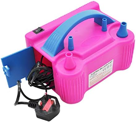 BEHOSE Electric Balloon Air, Portable Dual Nozzle High Power (AC220-240V 600W) Inflator Blower Pump for Party, Wedding, Birthday, Activities and Festival Decoration, pink,