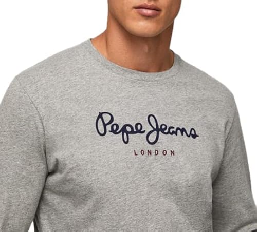 Pepe Jeans Para Hombre. PM508209 Camiseta Eggo Largo N Gris (Xl), Negro, Casual, AlgodóN, Manga Larga - 3
