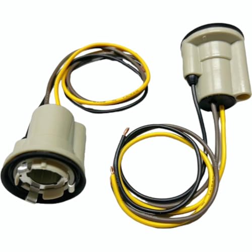 2PCs Socket for Tail Light & Brake Turn Signal 3 wire for 1969 1670 1971 1972 1973 1974 1975 1976 1977 1978 1979 1980 1971 1982 GM Chevy Suburban Blazer Luv Sedan K20 use1157 Bulb