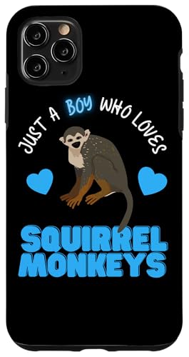 Just A Boy Who Loves Squirrel Monkeys�{�[�C�Y ���X�����L�[ �X�}�z�P�[�X iPhone 11 Pro Max �p