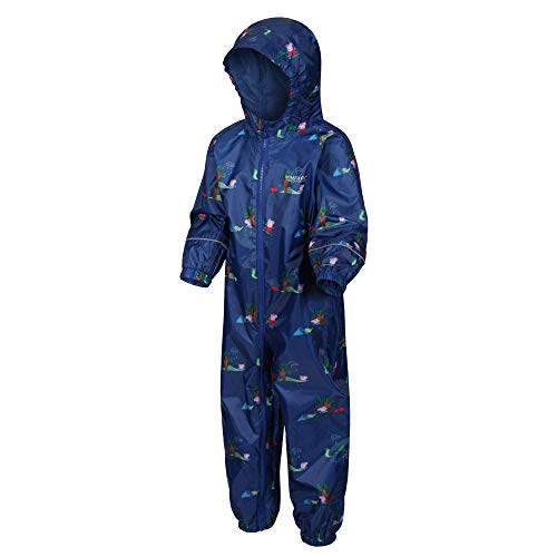 Regatta Peppa Pig Unisex Children's Waterproof and Breathable Pobble Rain Suit with Hood and Reflective Stripes, 12 Months