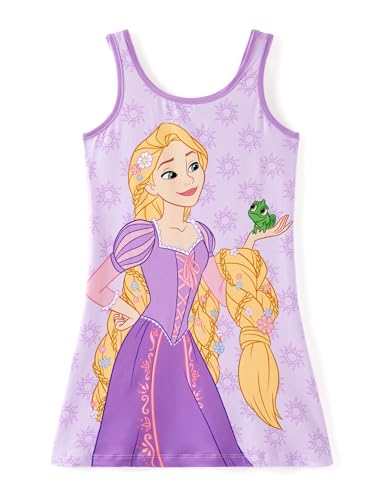 Image of Disney Stitch Princess Frozen Elsa Minnie Mouse Girls Tank Dress Sleeveless A-Line Sundress Summer Beach Clothes 2-9 Years