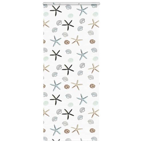 vidaXL Multicolour PEVA Shower Roller Blind with Cassette - 110x240 cm