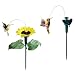 Produktbild non-brand Sharplace 2 Stück Flatternde Tanzen Kolibri Fliegen Vogel Sonnenblumen Gartenstecker Garten Dekor