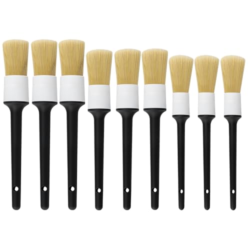 Brosse de nettoyage voiture : lot de 9 pinceaux d'entretien auto 3 tailles