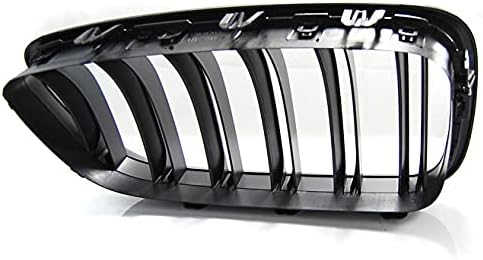 Front Grill Compatible with BMW 5 Series F10 F11 Saloon Touring 2010 2011 2012 2013 2014 RS-123 Front Central Sport GrillReplacement Kidney Grille Grill Glossy Black Sport Look