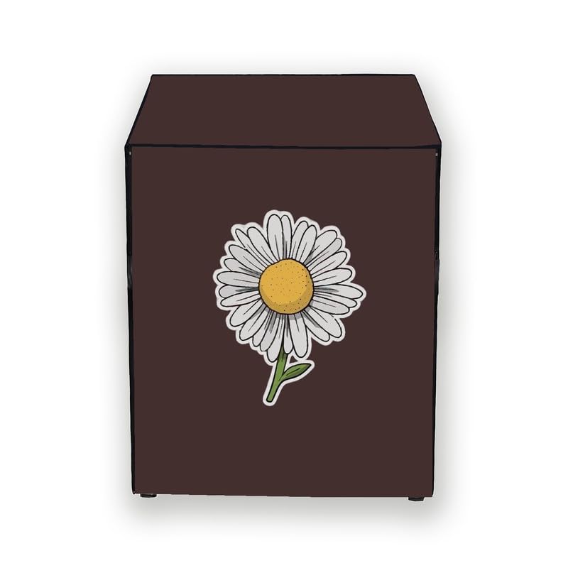 HIZING Front-Load Washing Machine Cover - Made for Bosch 10Kg Front Load Washer Dryer Solid Coffee Sunflower Print
