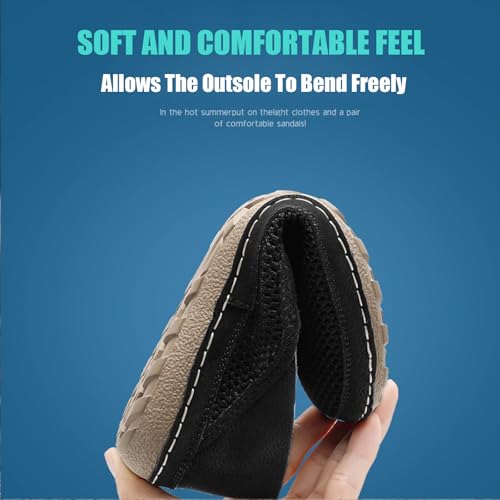 Men's Mesh Lightweight Flat Elasticity Loafers Comfortable Round Toe Hollow Breathable Slip On Casual Loafers for Driving Work Hiking Mocassins Boat Shoe3