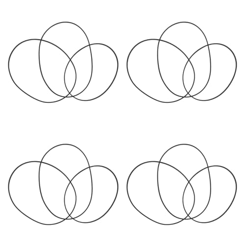 BESPORTBLE 20pcs Repeater Conveyor Belt Square Rubber Drive Belts for Cassette Tape Player Replacement Parts CD Dvd Machine Vintage Audio