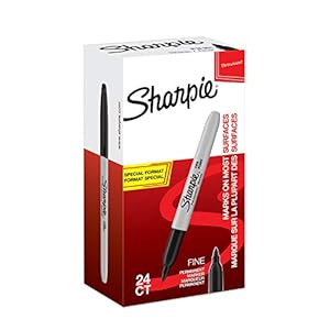 Sharpie Merkstift, Fijne Tip, 24 Stuks, Zwart