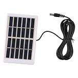 UrbanHui Pannello solare policristallino 5W 6V con cavo DC 3m e telaio in plastica per ricarica di energia rinnovabile esterna adatto per progetti solari fai da te campeggio