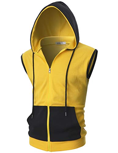 Ohoo Slim Fit Sleeveless Hooded Vest
