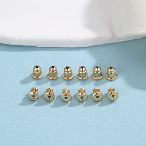Earring Backs 12Pcs Gold Locking Earring Backs For Studs Droopy Ears Heavy Earrings Seure Pierced Earring Backing #TOP3