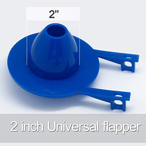 Toilet Flapper Replacement 2 inch (2 Pack) Universal for American Standard Toilet Easy to Install with Stainless Chain & Long Lasting Rubber Water Saving fit 2\'\' Flush Valve Toilet Leaking Flapper - Thumbnail 4