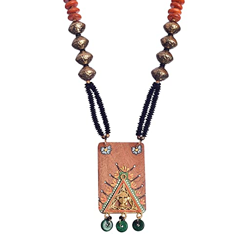 Image of AAKRITI ART CREATIONS Handcrafted Tribal Dhokra Necklace Collection | Royal, Pharaoh & Butterfly-Inspired Artisan Brass Statement Jewelry | Ethnic, Elegant & Artistic Necklaces for Women