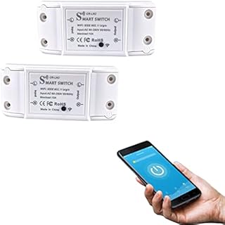 COLOROCK 10A Smart WiFi Wireless Light Switch, Universal DIY Module for Smart Home Automation Solution, Works with Amazon Alexa & Google Home Assistant, No Hub Required. (2 Pack)