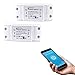 Price comparison product image COLOROCK 10A Smart WiFi Wireless Light Switch, Universal DIY Module for Smart Home Automation Solution, Works with Amazon Alexa & Google Home Assistant, No Hub Required. (2 Pack)