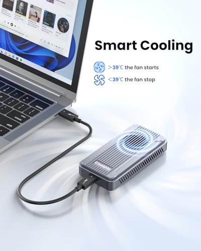 Boîtier SSD M.2 NVMe CR080 Coolpie châssis aluminium haute performance 80 Gbps