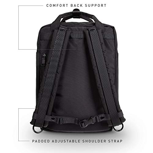 Doughnut Macaroon Jumanji Series 16L Travel School Ladies College Girls Lightweight Casual Daypacks Bag Backpack (Black X Slate Green) #TOP1