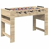 vidaXL Tischfußballtisch Sonoma-Eiche 125 x 60,5 x 80 cm Holzwerkstoff, Modern, Tischkicker, Indoor-Spiel, Fußballausstattung für Zuhause, Wettkampf-Spaß