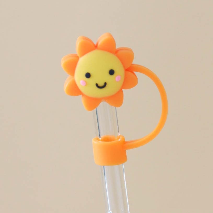 9 Pcs Drinking Straw Cover Reusable Silicone Straw Tips Covers For 5-7 mm Home Kitchen Accessories Party Decoration Funny Gifts